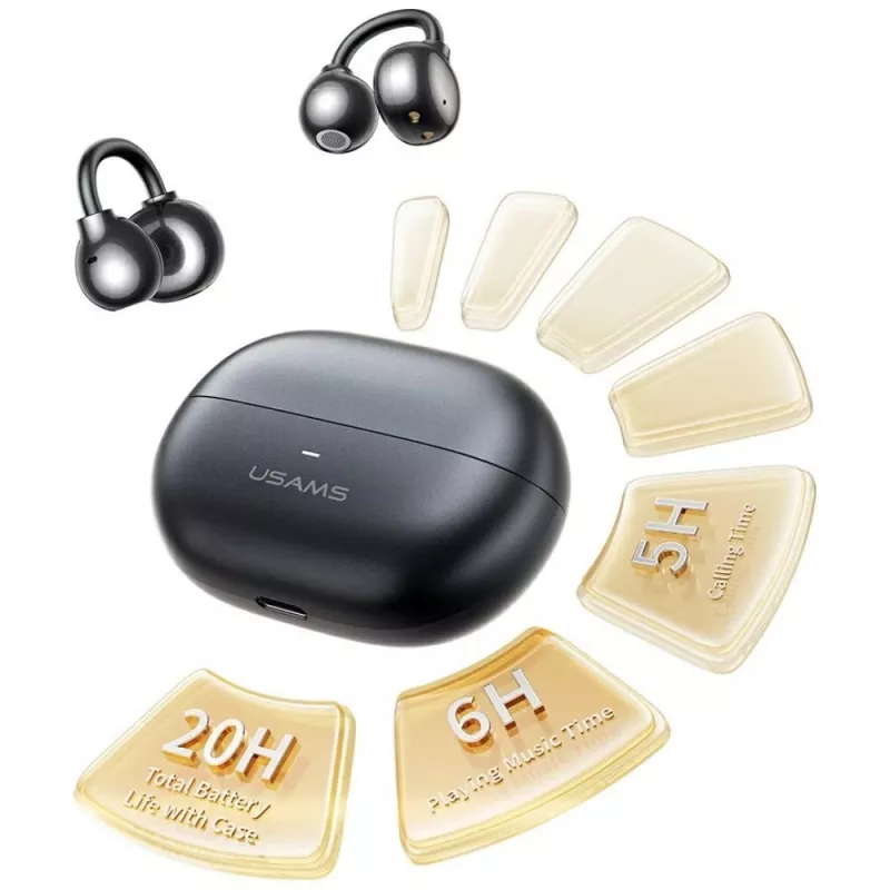 Bluetooth headphones R02 Clip-on grey