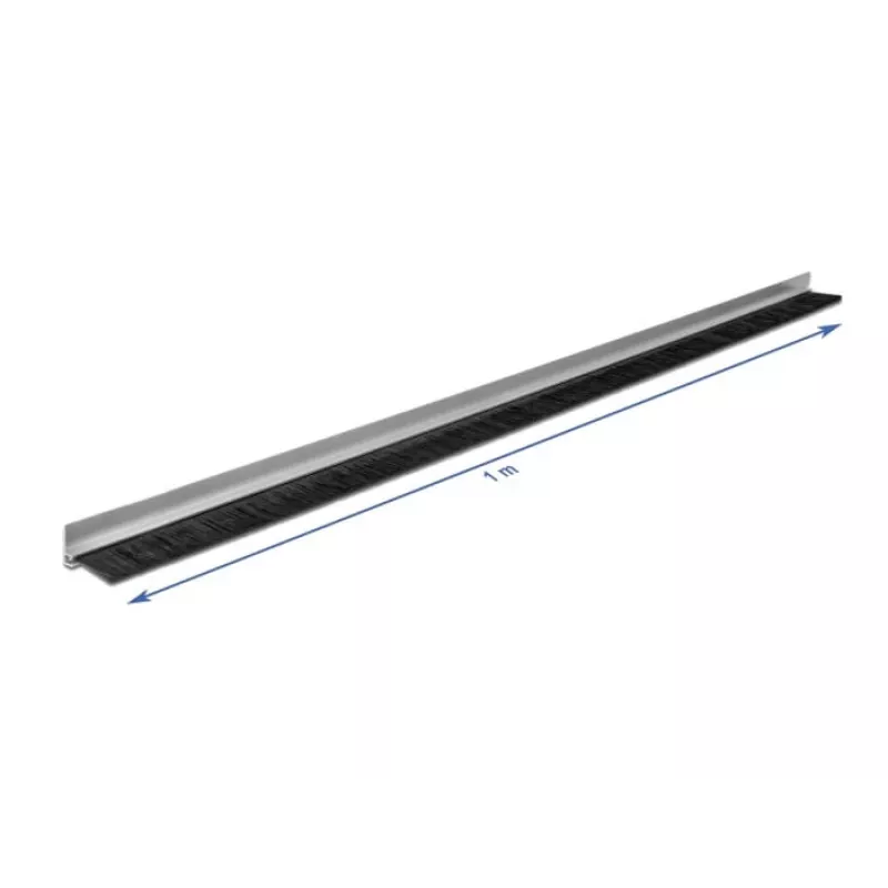Brush strip DeLOCK 66652 40 mm with aluminium profile angled