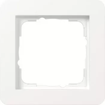 Cover frame Gira E1 1-gang, Reinweiß (model 0211150) for switches and sockets
