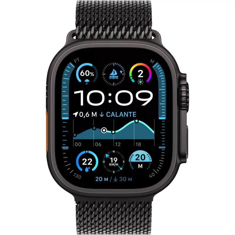APPLE Watch Ultra 2 GPS + Cellular 49mm Black Titanium Case with Black Titanium Milanese Loop - L