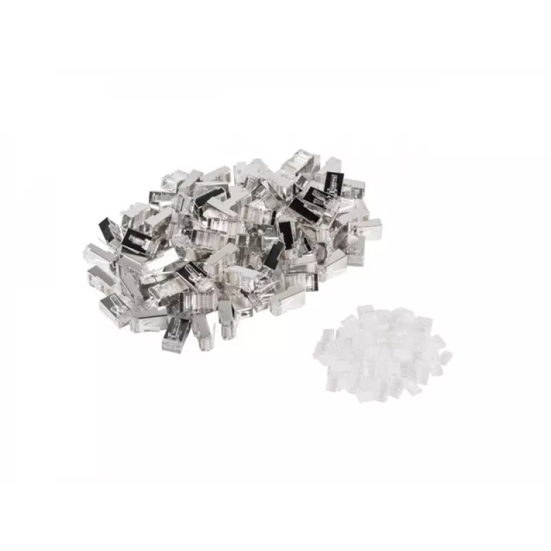 LANBERG RJ-45 wire connector PLS-6000 Cat6 F/UTP translucent white, pack of 100