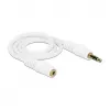 Audio Cable 3.5mm M-F DeLOCK 83763 0.5m White