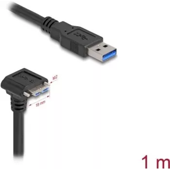 DeLOCK USB Cable 1m USB A Micro-USB B Black 5 Gbit/s