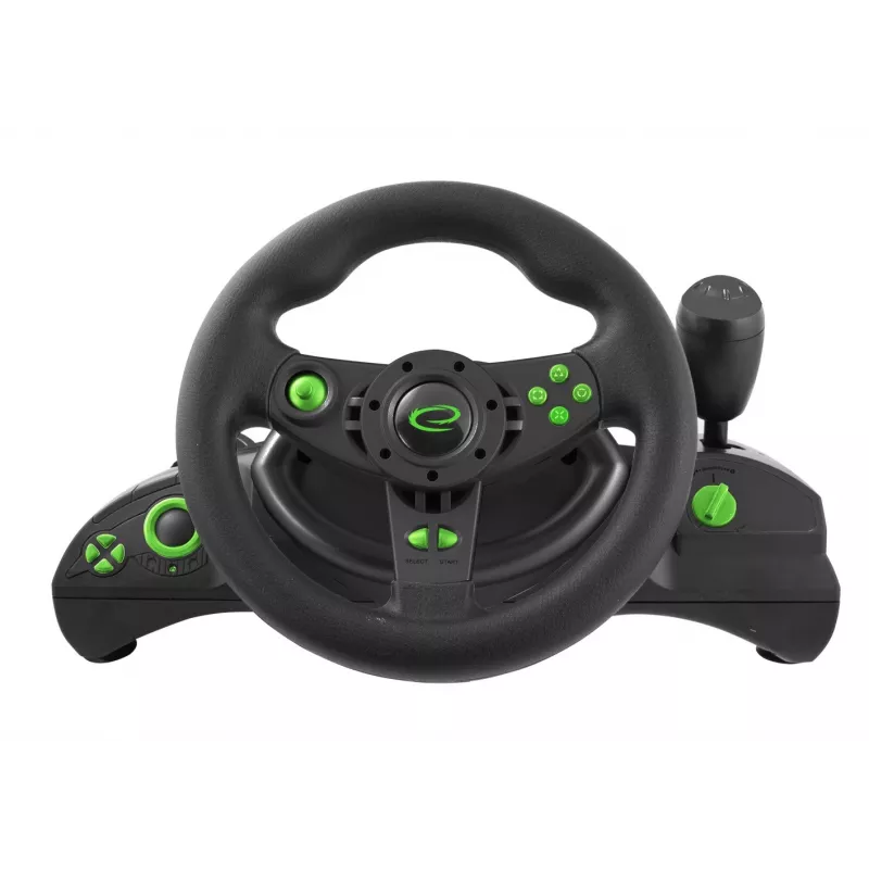 Esperanza EGW102 Gaming Controller Steering wheel PC,Playstation 3 Digital USB Black,Green