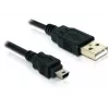 USB Cable DeLOCK 82252 USB 2.0 1.5m USB A Mini-USB B Black