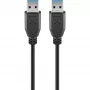 Wentronic Goobay USB 3.0 SuperSpeed Cable, Black, 1.8 m - USB 3.0-Plug (Type A) > USB 3.0-Plug (Type A) (93928)