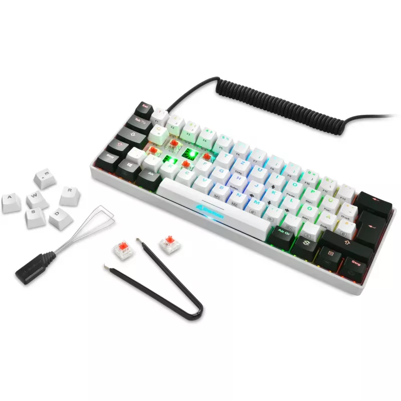 Sharkoon SGK50 S4 Keyboard Gaming USB QWERTZ German White RGB LED
