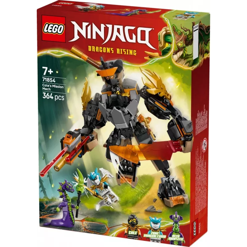 LEGO NINJAGO 71854 Cole's Mission Mech and Dragon Zane