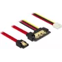 SATA cable DeLOCK 85234 0.3 m SATA 7-pin + Molex 4-pin SATA 22-pin Black