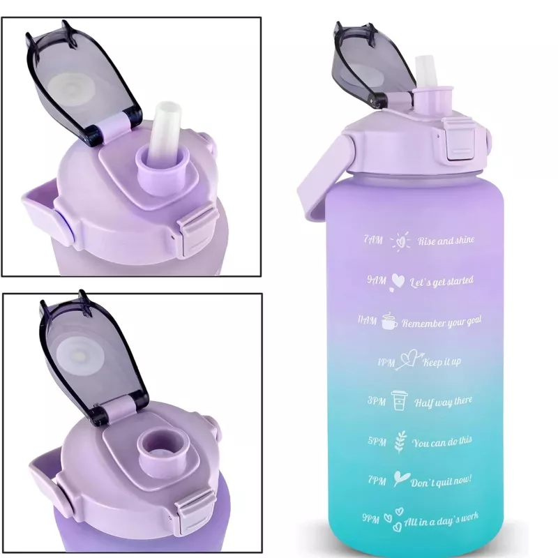 Extralink Motivational Bottle, Water Bottle, 2000ml, Purple-Blue, BUT-992