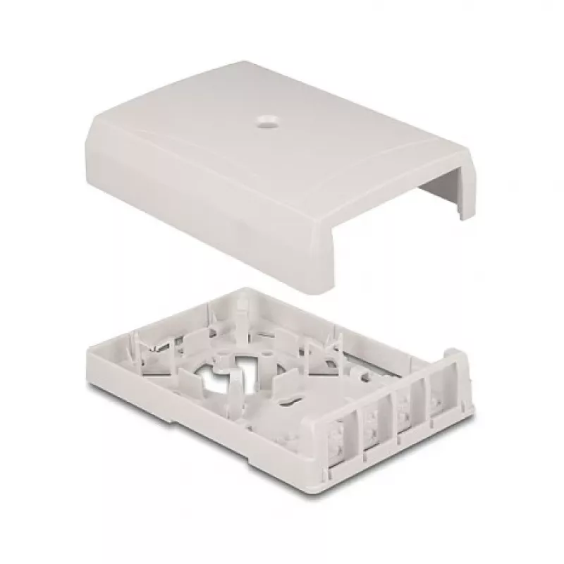 DeLOCK 67053 Keystone surface-mounted box, 4-port, white