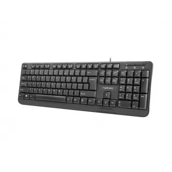 NATEC KEYBOARD TROUT SLIM USB, US LAYOUT, BLACK