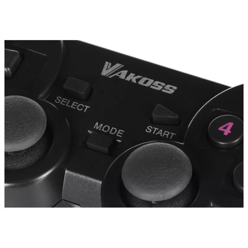 Gamepad VAKOSS GP-3925BK Black wireless RF analogue/digital for PC and PlayStation 3, 12 buttons, 2.4 GHz, nano receiver