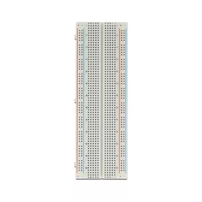 Breadboard DELOCK 18313 — solderless prototyping board, plastic, 55×165×9 mm, white
