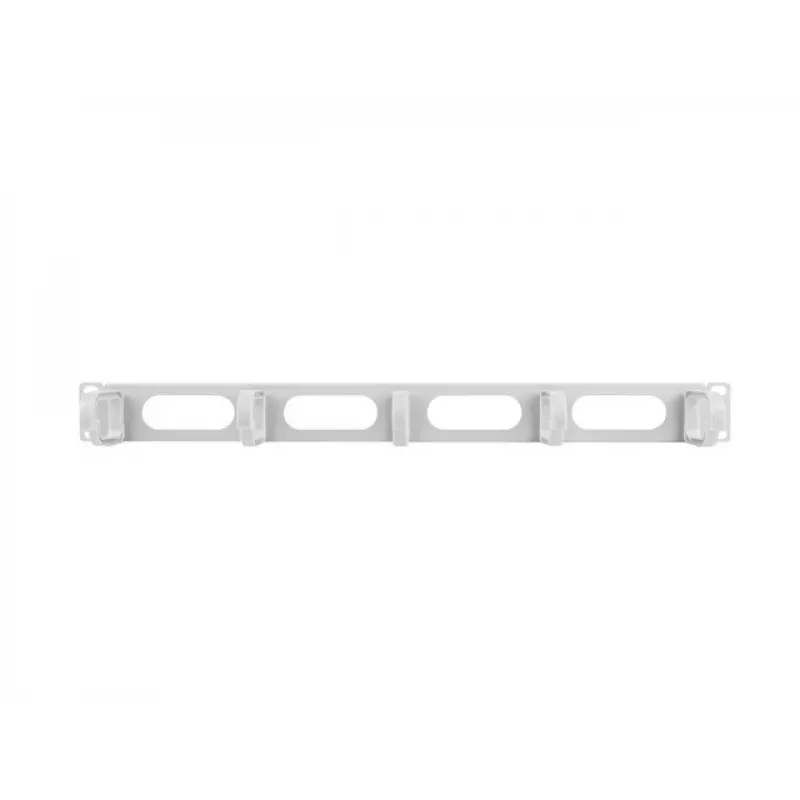 Rack cable management panel LANBERG AK-1205-S, 1U metal, 19 inch (48.3 cm), depth 80 mm, grey
