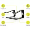 Laptop stand Port Designs 901103 — aluminium and black, supports up to 15.6 inch, width 260 mm, depth 145 mm, height 225 mm