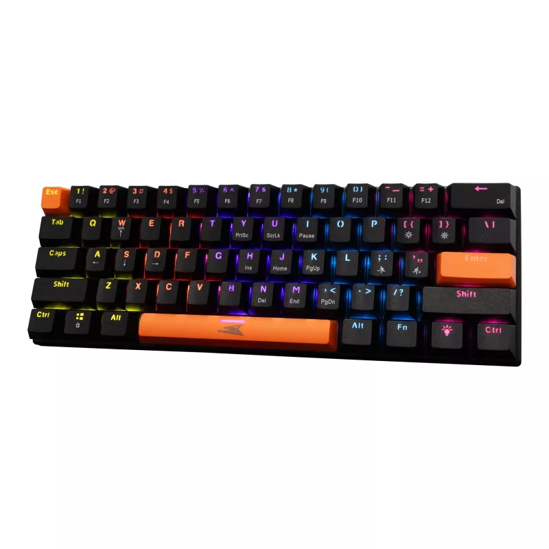 Mechanical Keyboard Baracuda Dolphin Black US layout with Red switches