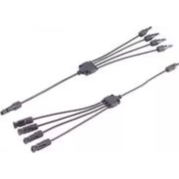 shiverpeaks ®-PV4 T-Adapter Cable Set, 4/1, 4mm², black/black, 30cm (BS02-21034)