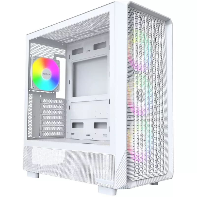 PC Case Montech X5 Midi Tower White ATX 3x140mm Fans