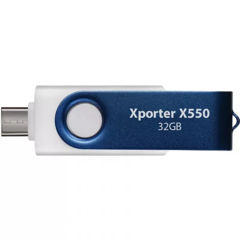 Xporter X550 32GB, USB flash drive Blue/White, USB-A and USB-C 3.2 Gen 1