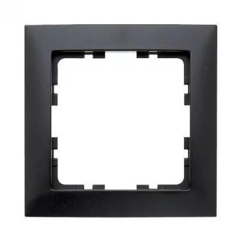 Wall plate/switch cover Berker 10119949 — Anthracite thermoplastic, screwless, 80.5×80.5 mm