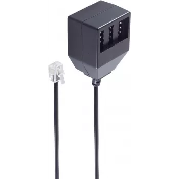 telephone cable ShiverPeaks BS71018-1 0.2 m Black