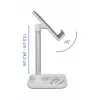 DeLOCK Smartphone and Tablet Telescopic Stand with Storage Silver White