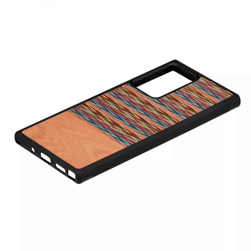 Smartphone case man and wood Galaxy Note 20 Ultra brown check black