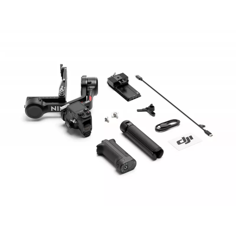 Hand camera stabilizer DJI RS4, aluminium body, 12h battery, 1.066 kg, black