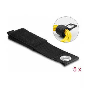 DeLOCK Heavy-duty Hook-and-loop strap 435x50mm black 5pcs