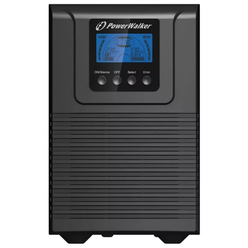 Uninterruptible Power Supply PowerWalker VFI 1000 TGB — 1 kVA (900 W), Double-conversion Online, 4× C13 outlets, USB, RS-232, EPO