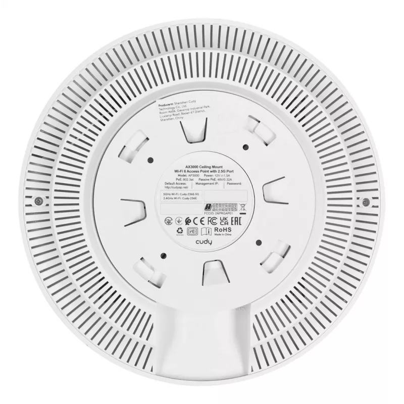 Cudy AP3000 wireless access point 2976 Mbit/s White Power over Ethernet (PoE)