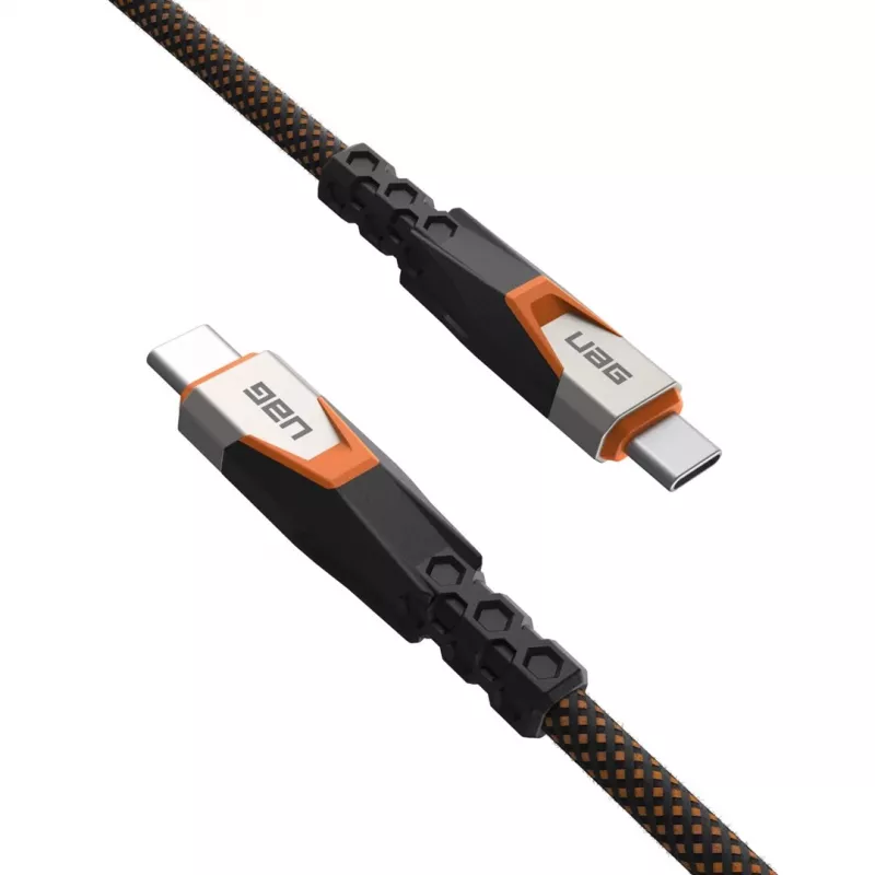 USB C to USB C cable C2G 9B4415114097 USB 3.2 Gen 2x2 0.75 m — Black/Orange