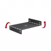 Maclean compact under-desk cable organizer, max load 5kg, black, MC-107 B