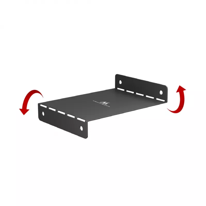 Maclean compact under-desk cable organizer, max load 5kg, black, MC-107 B