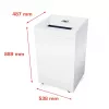 Paper Shredder HSM Pure 630 Particle-cut 31 cm 700 W White