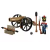French Artilleryman with Cannon Building Blocks Set, 97 Pieces