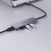 USB hub Aukey CB-H36 — 4-port USB 3.2 Gen 1 Type-A, host USB 2.0, 5000 Mbit/s, aluminium silver