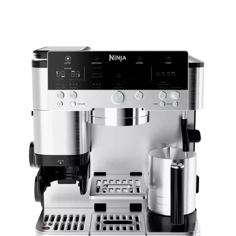 Espresso machine Ninja ES601EU — 2 L water tank, 1-cup capacity, black/stainless steel