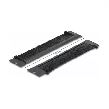Brush panel DeLOCK 66293 universal 350 x 55 mm black