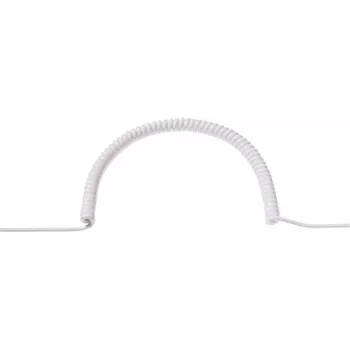 BACHMANN coiled cable 0,4m-1,6m white 0,2m straight, H05VV-F 3G1,5mm², partially stripped AEH (BM0010713)