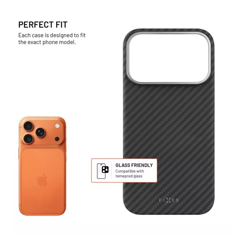 Protective sleeve FIXED MagVelar for Apple iPhone 17 Pro, black