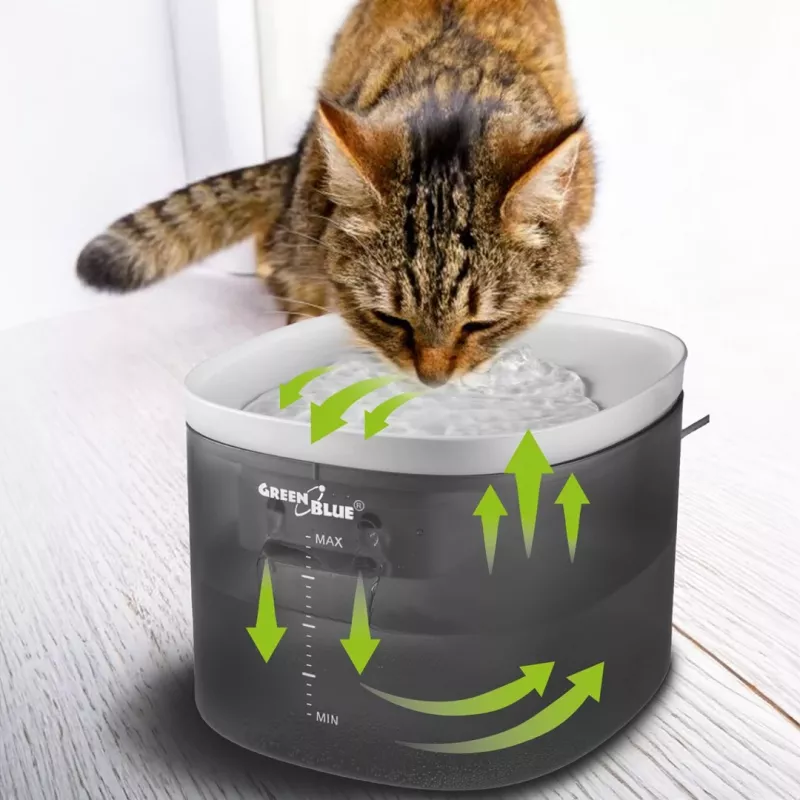 Automatic pet drinker GreenBlue GB392, 2L capacity, BPA-free