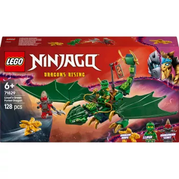 Construction toy set LEGO NINJAGO 71829 Lloyd's Green Forest Dragon, 128 pieces, 2 minifigures, for ages 6+