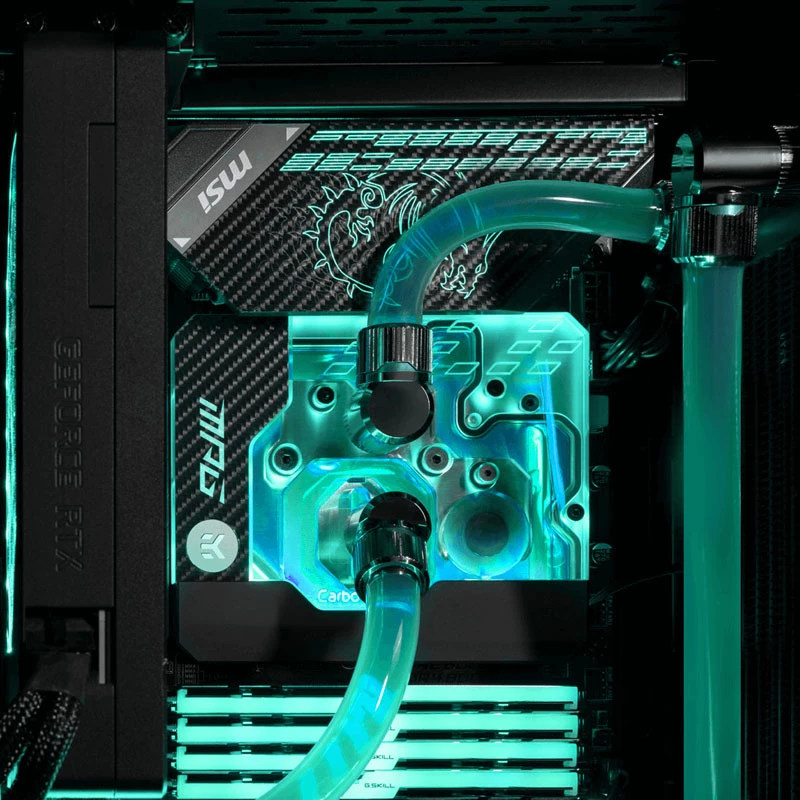 Water block EK Water Blocks Acrylic Brass Black Silver