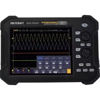 VOLTCRAFT DSO-5104H Battery, Digital-Oscilloscope, Hand-Oscilloscope (Scope-Meter) 100 MHz 4-Channel 1 GSa/s 40 Mpts 14 Bit Digital-Memory (DSO), Handheld Device (VC-11332625)