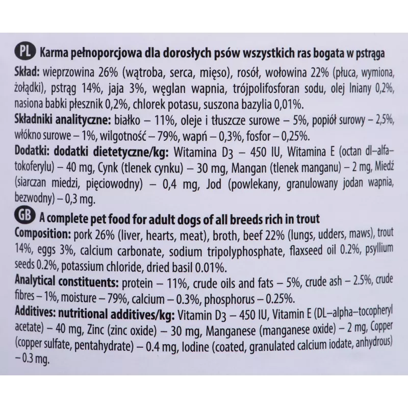 Wet dog food Dolina Noteci DOLINA NOTECI Premium Adult 400 g Can Fish
