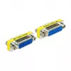 Gender changer cable DELOCK Sub-D 15 (female-to-female), blue/silver, model 65480