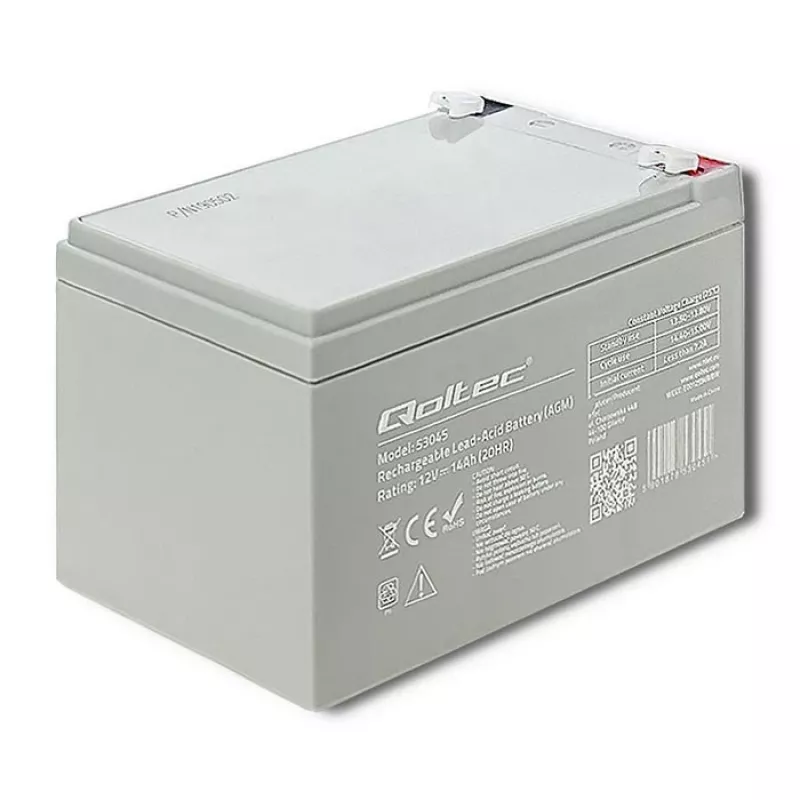 Qoltec 53045 AGM battery 12V 14Ah