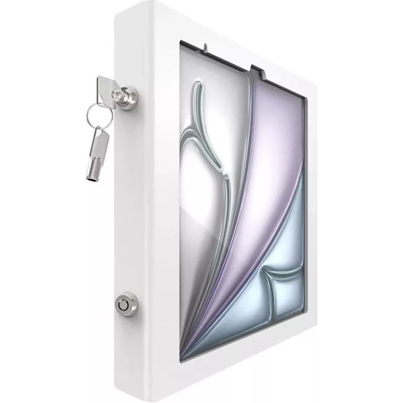 Compulocks iPad Air M2 & M3 13, Apex Enclosure Brandable Floor Stand - White - Aufstellung - für Tablett - Branding-fähig - verriegelbar - Metall, Pol